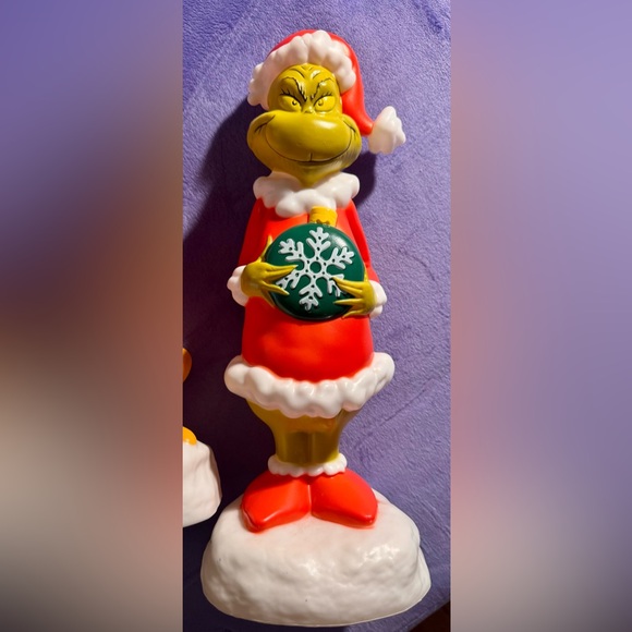 Christmas Grinch and Max Light up Blow mold Tabletop Decorations - Picture 3 of 7